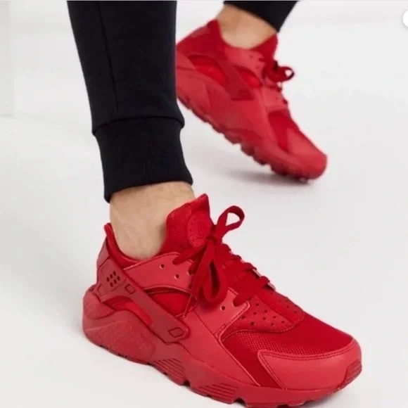 NIKE Red on Red Huarache Sneakers Size 10.5